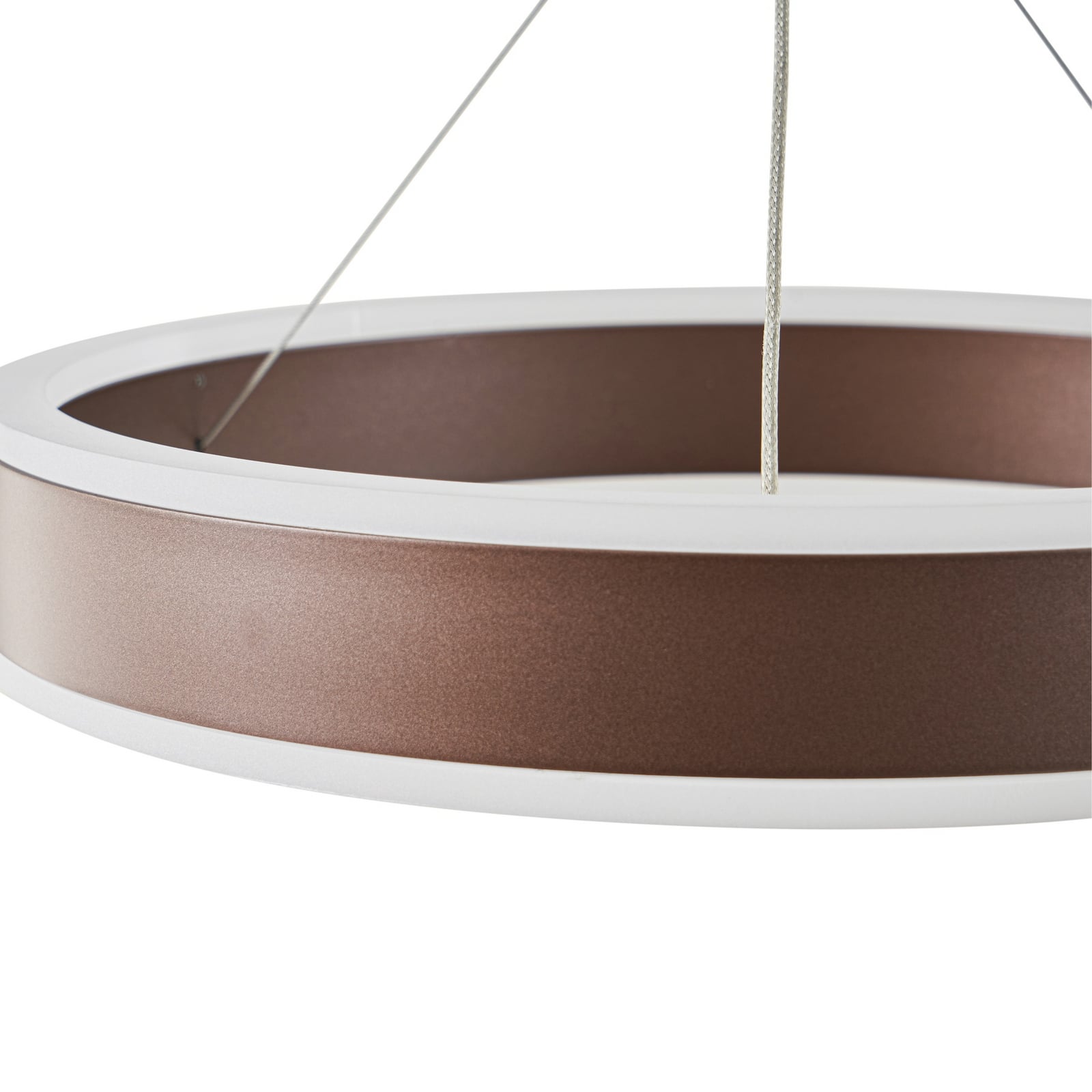 LED pendellampe Kolo 3-lys brun dimbar sideprofil