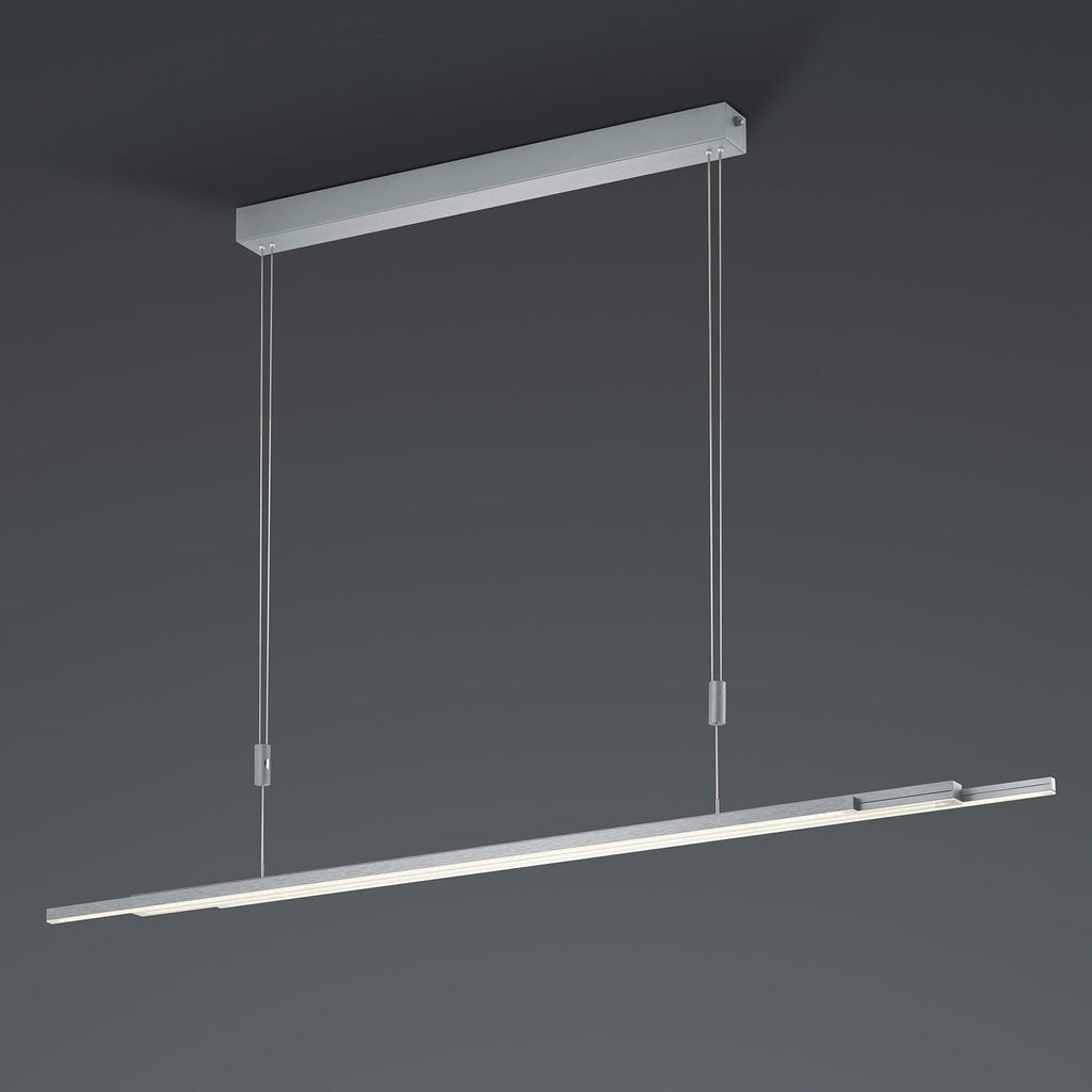 LED pendellampe L-lightLINE aluminium CCT dimbar Zigbee forfra