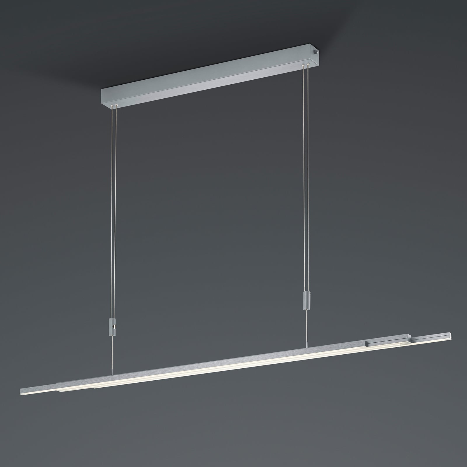 LED pendellampe L-lightLINE aluminium CCT dimbar Zigbee forfra