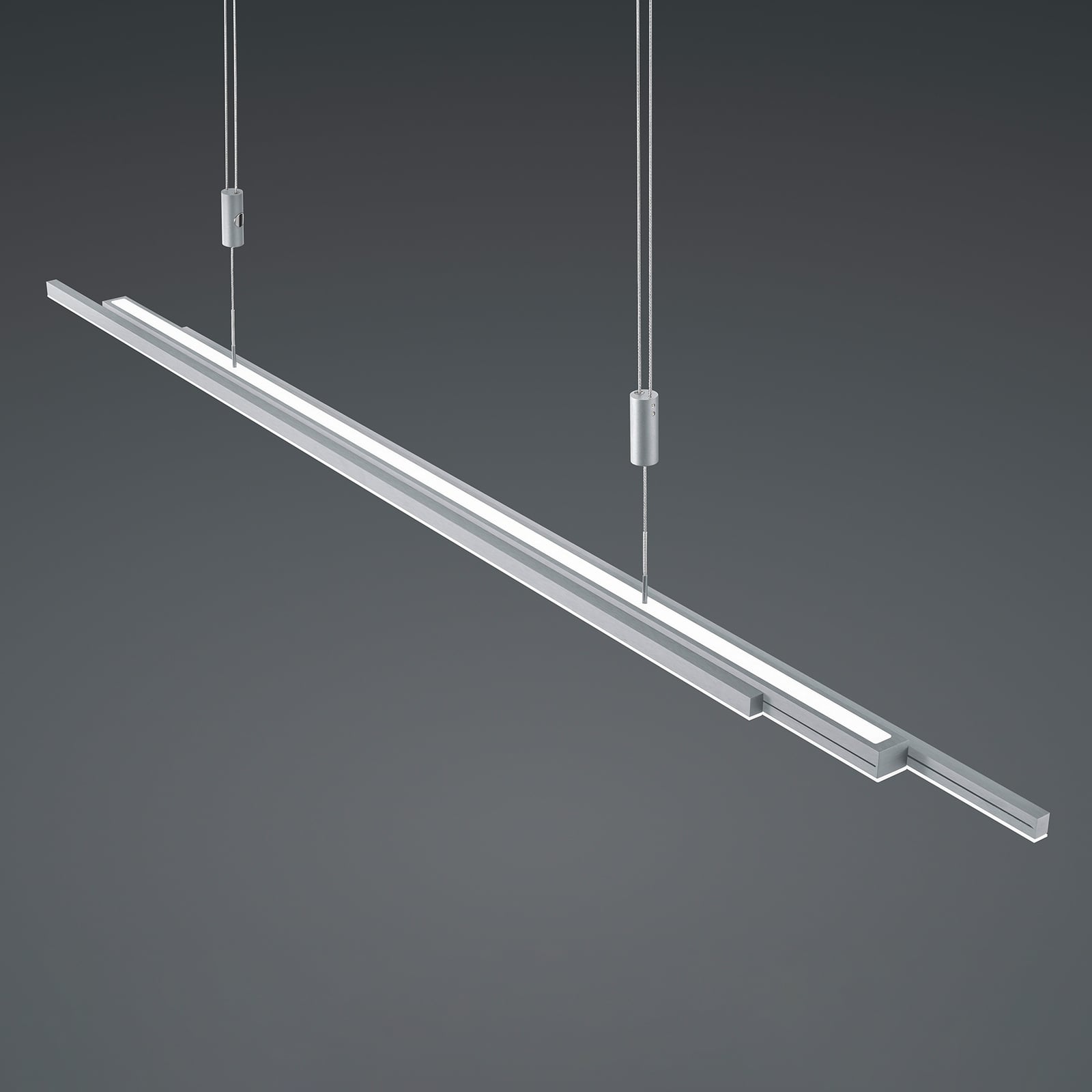 LED pendellampe L-lightLINE aluminium CCT dimbar Zigbee nærbilde av lys