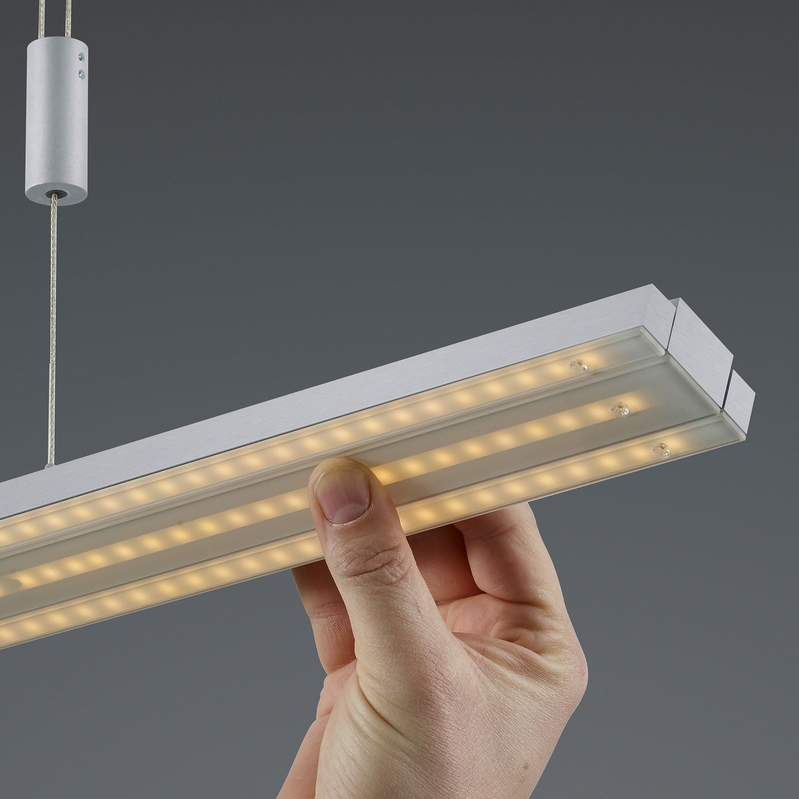 LED pendellampe L-lightLINE aluminium CCT dimbar Zigbee smart styring app