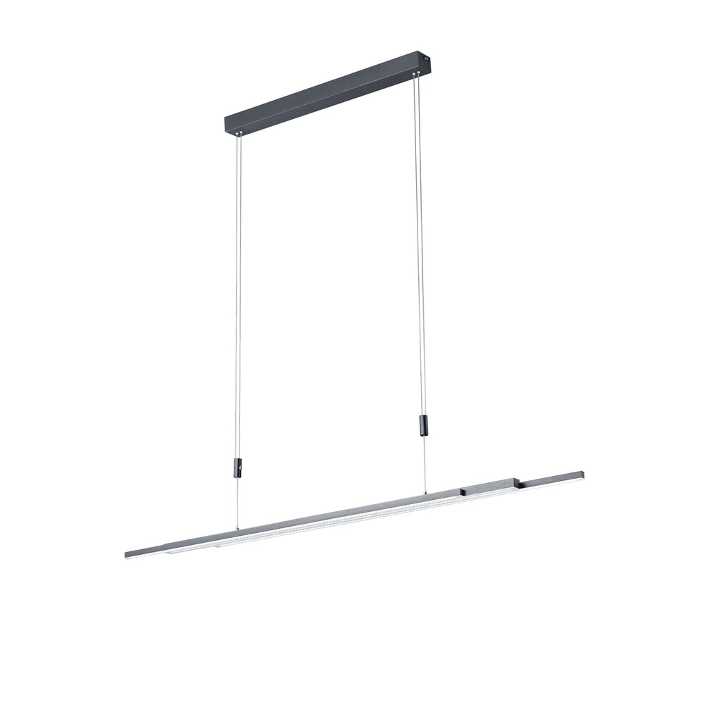 LED pendellampe L-lightLINE Zigbee opp/ned antrasitt dimbar detalj av metall