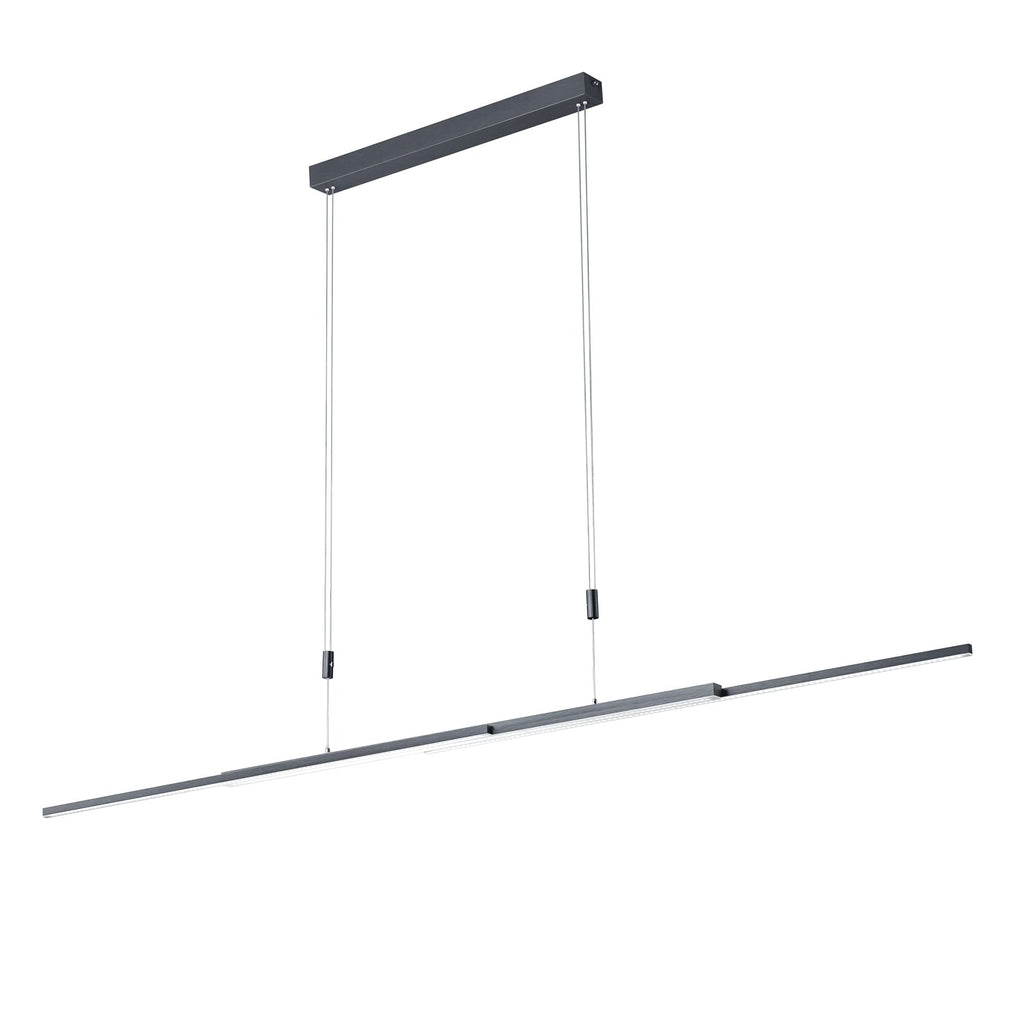 LED pendellampe L-lightLINE Zigbee opp/ned antrasitt dimbar montert i rom
