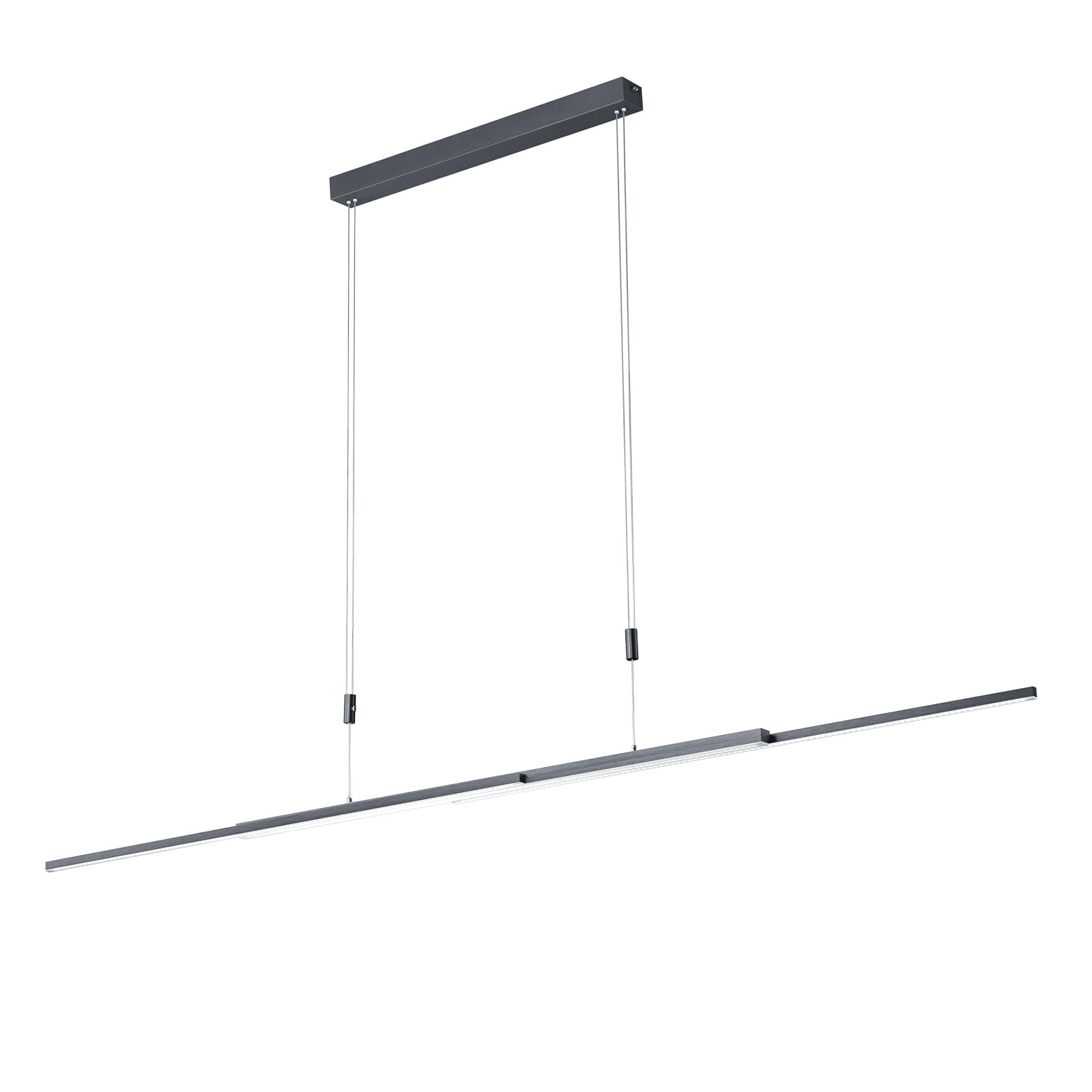 LED pendellampe L-lightLINE Zigbee opp/ned antrasitt dimbar montert i rom