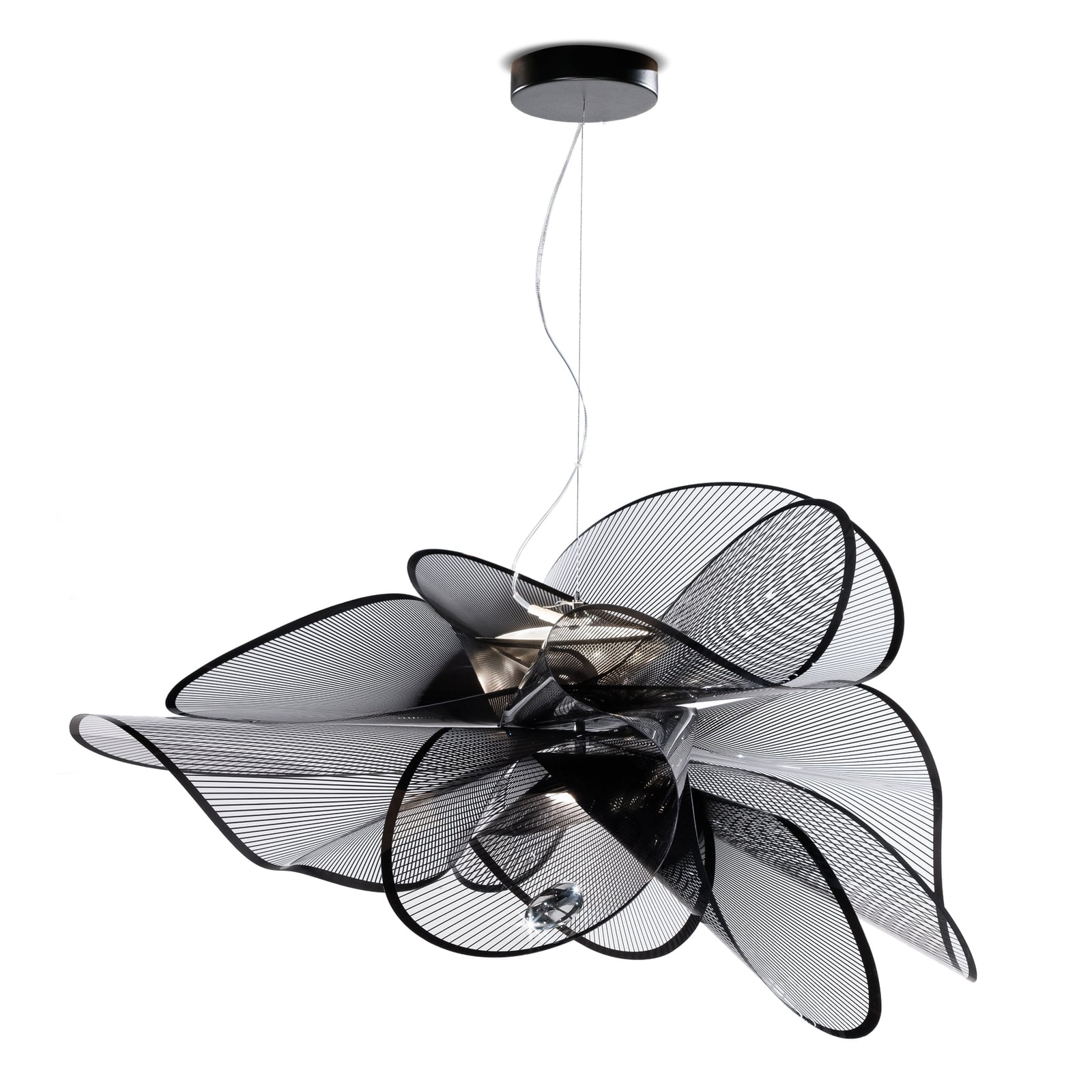 LED pendellampe La Belle Étoile svart Ø90 cm bakside