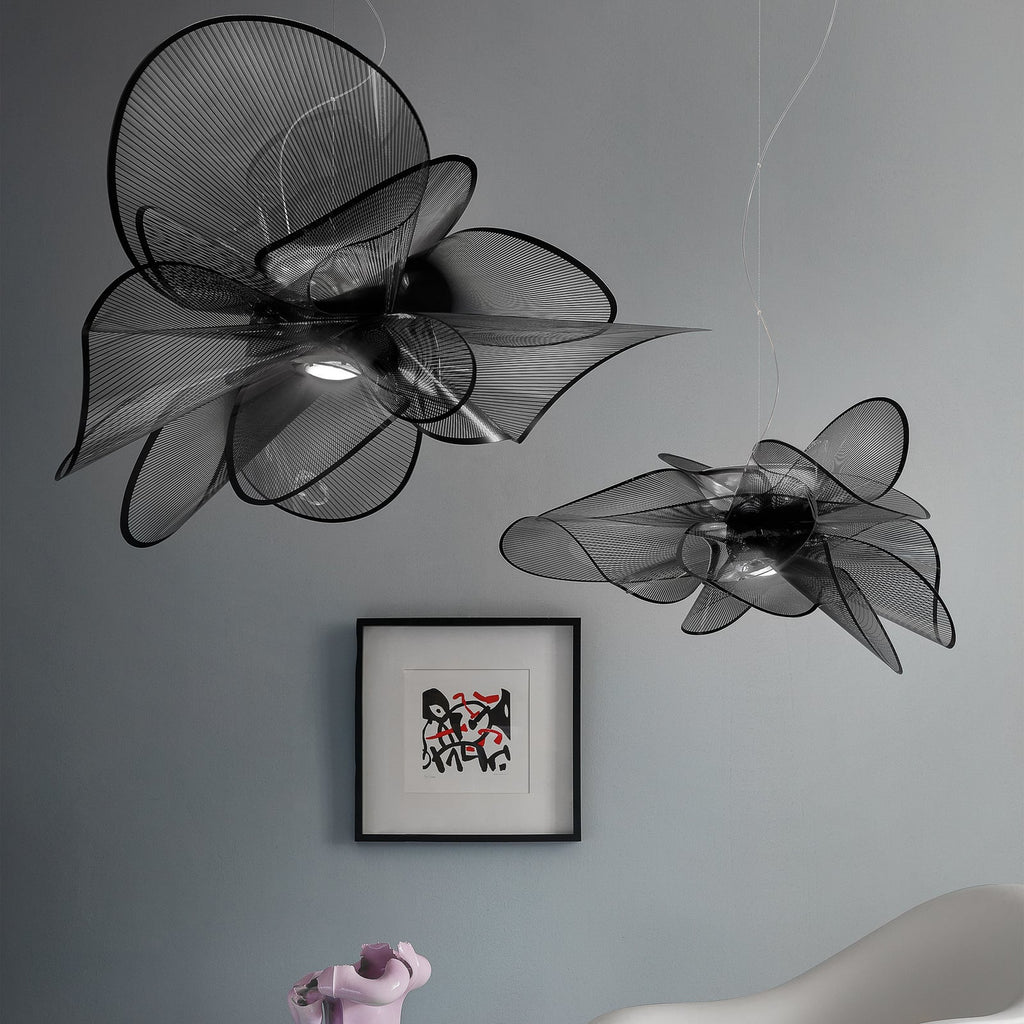 LED pendellampe La Belle Étoile svart dimbar detalj av skjerm
