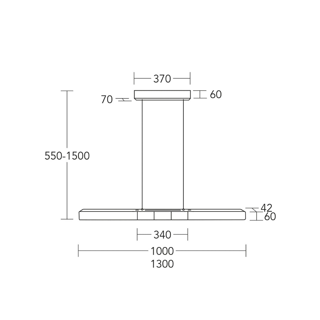 LED pendellampe Lana del bianco tre dimbar 130 cm bakside