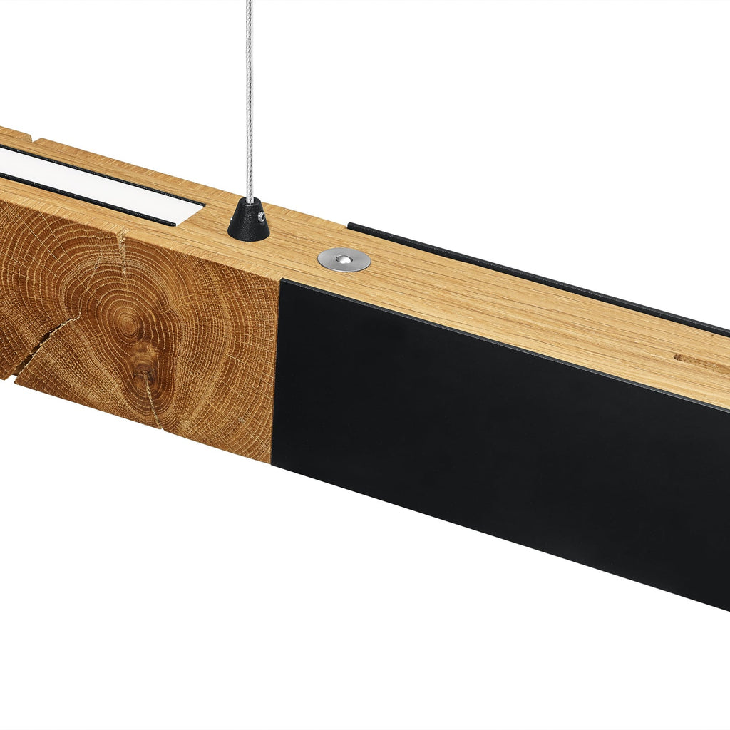 LED pendellampe Lana del nero tre dimbar detalj av tre og metall