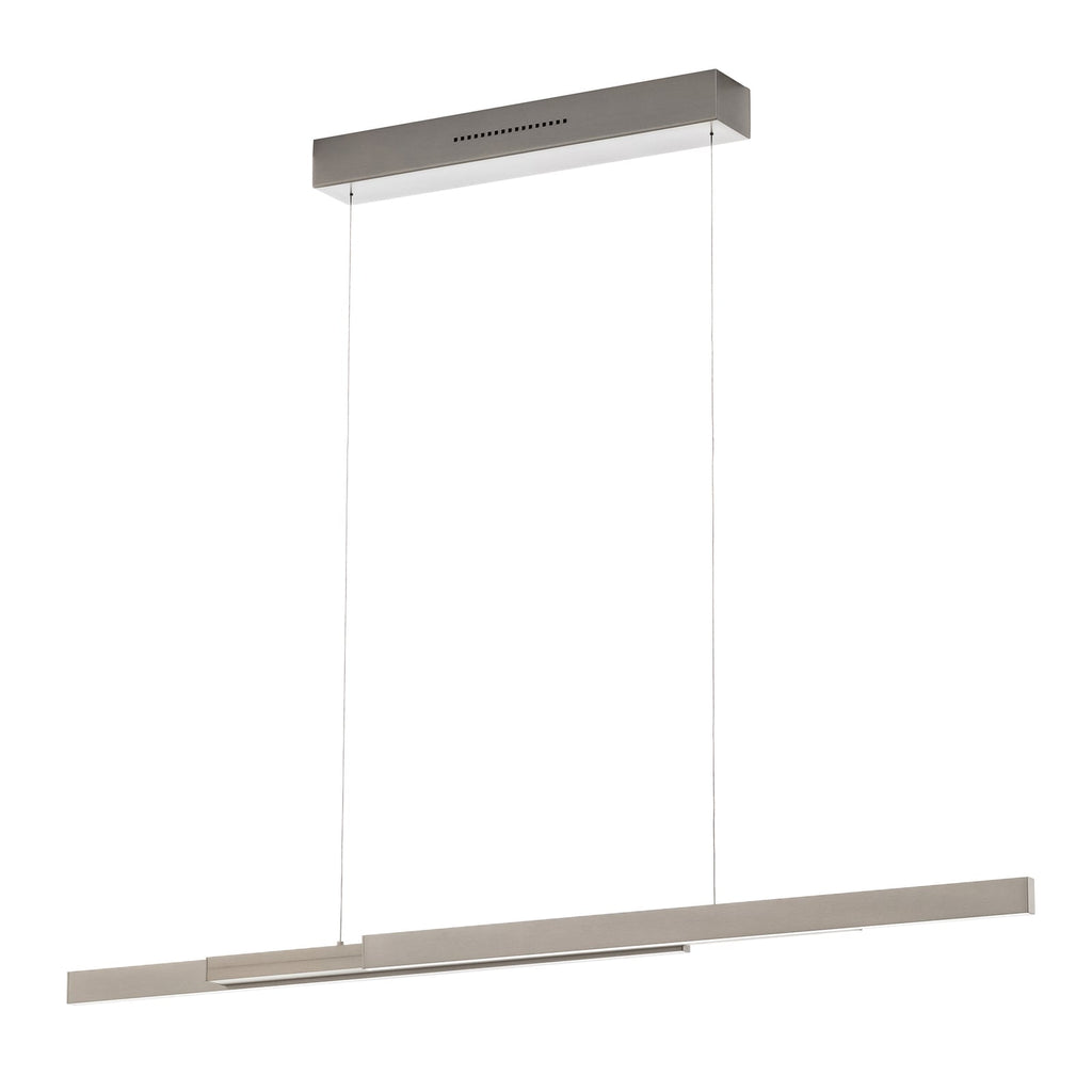 Detalj av LED pendellampe Lara matt nikkel 134 cm dimbar sensor