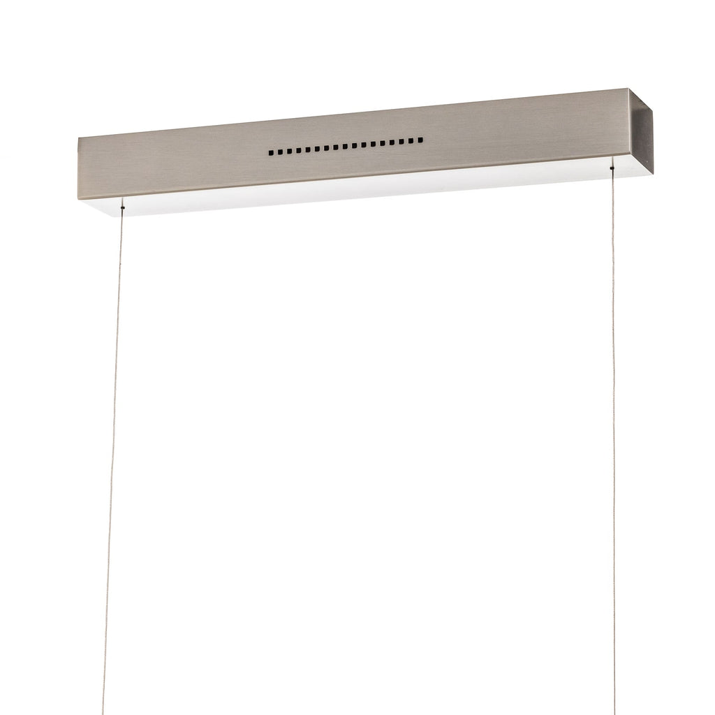 LED pendellampe Lara matt nikkel 134 cm dimbar sideprofil
