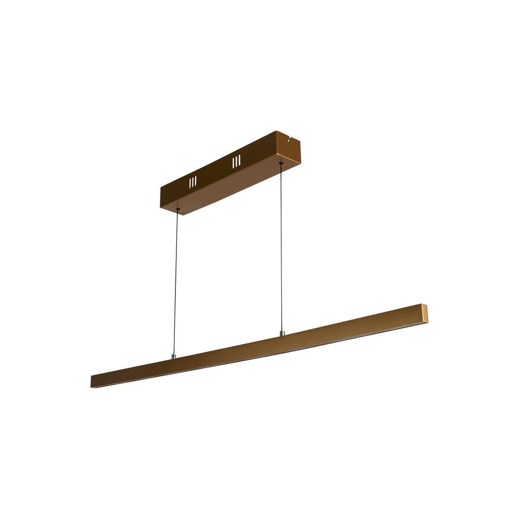 LED pendellampe Layla linear gull 101 cm dimbar CCT forfra