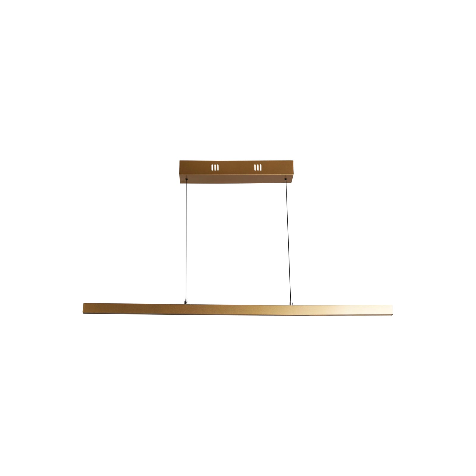 Bakside av LED pendellampe Layla linear gull 101 cm dimbar CCT