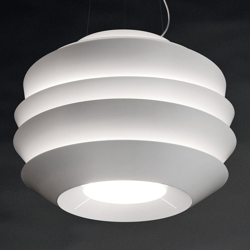 Montert LED pendellampe Le Soleil hvit dimbar DALI Ø62 cm i rom