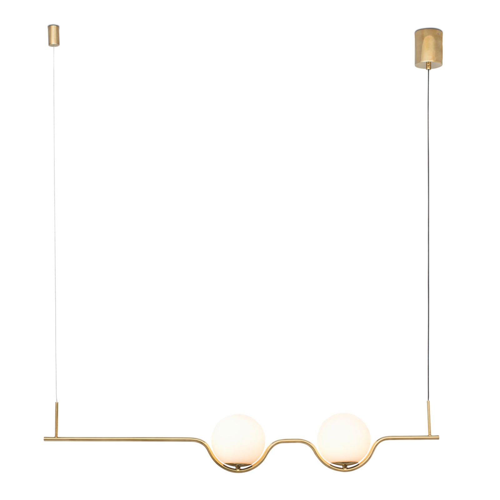 LED pendellampe Le Vita 2-lys opalglass gull bakside