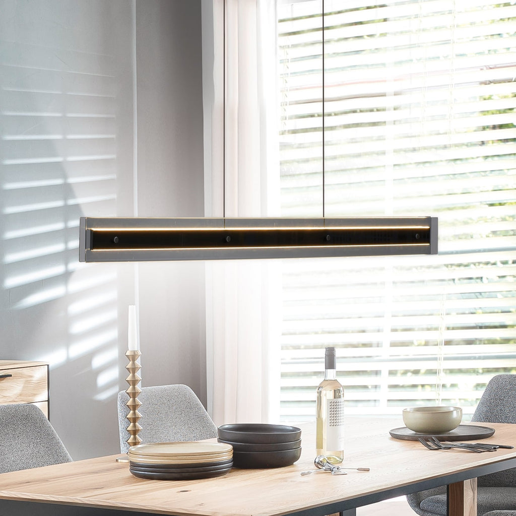 LED pendellampe Lena svart dimbar 105 cm forfra