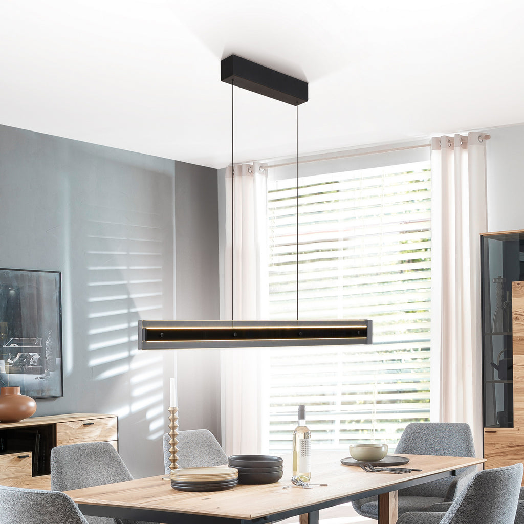 LED pendellampe Lena svart dimbar 105 cm bakside