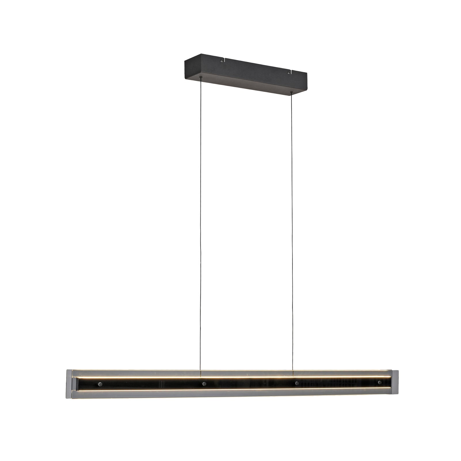LED pendellampe Lena svart dimbar 105 cm montert over spisebord