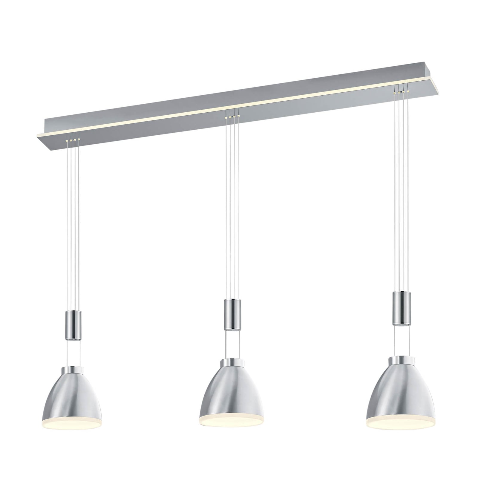 LED pendellampe Leni 3-lys matt nikkel bakside