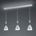 LED pendellampe Leni 3-lys matt nikkel forfra