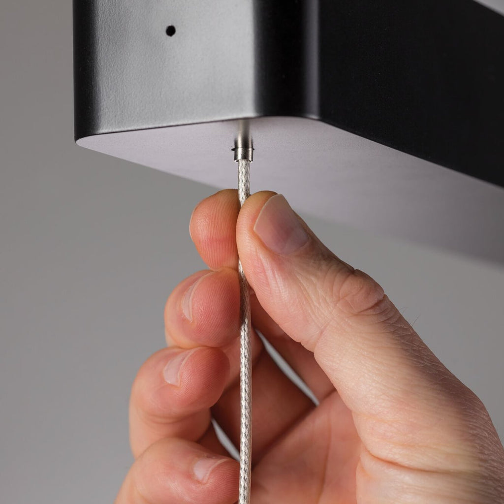LED pendellampe Lento opp/ned CCT dimbar ZigBee svart montert