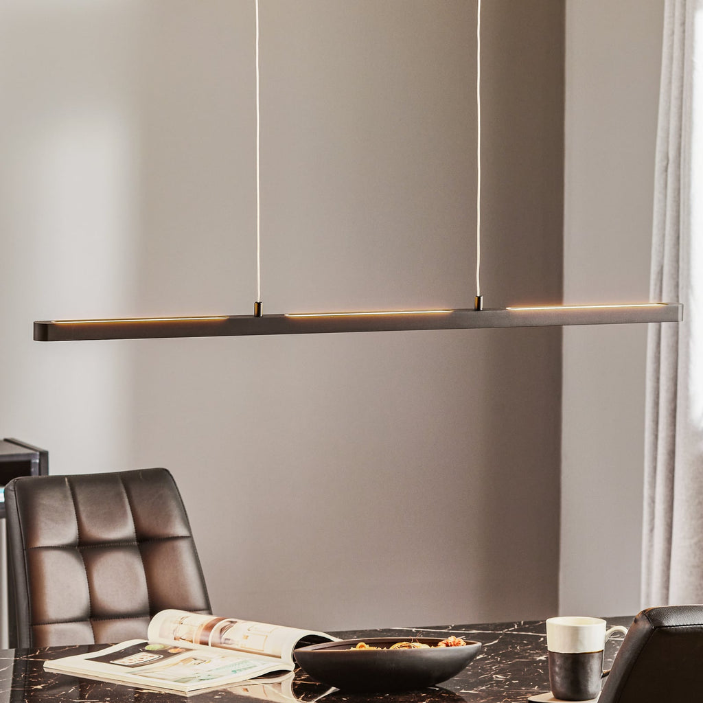 LED pendellampe Lento svart opp og ned dimbar 100 cm bakside