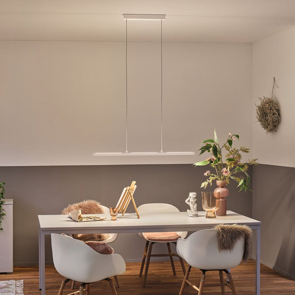 LED-pendellampe Lento ZigBee CCT dimbar hvit 100 cm forfra