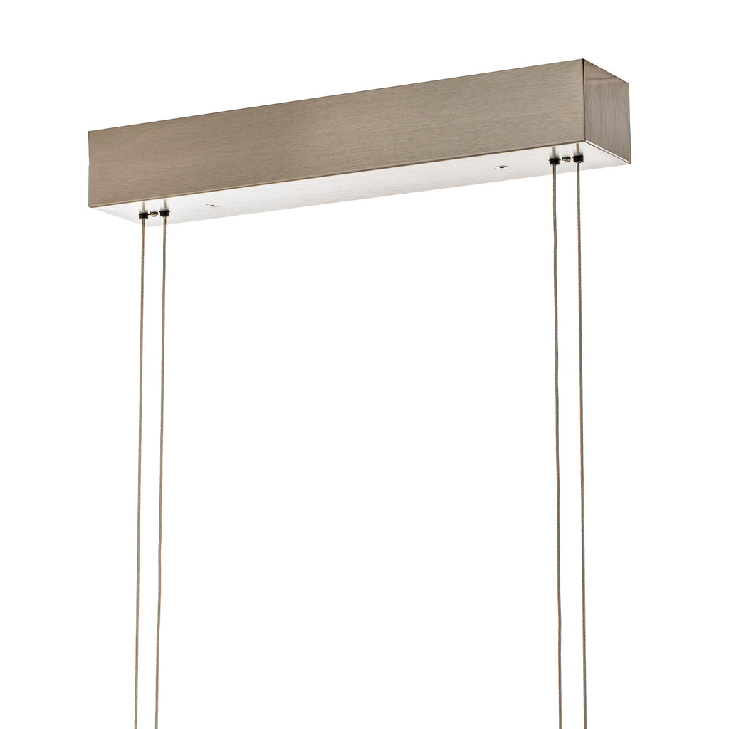 LED pendellampe Leonora opp/ned dimbar massivtre 160 cm eik detalj av LED-lys