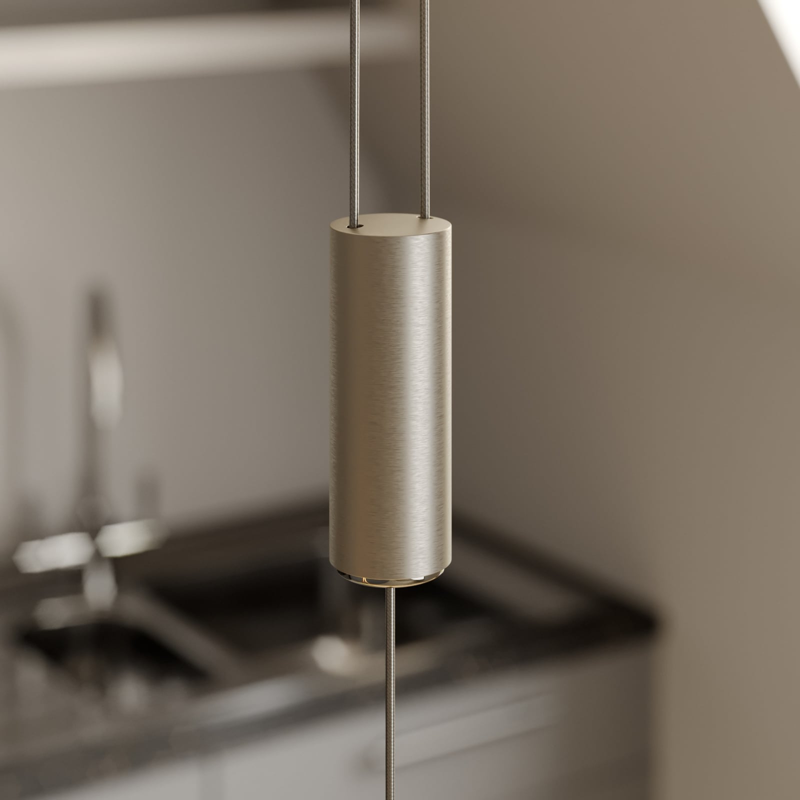 LED pendellampe Lian eik høydejusterbar dimbar 118 cm med dimmerfunksjon