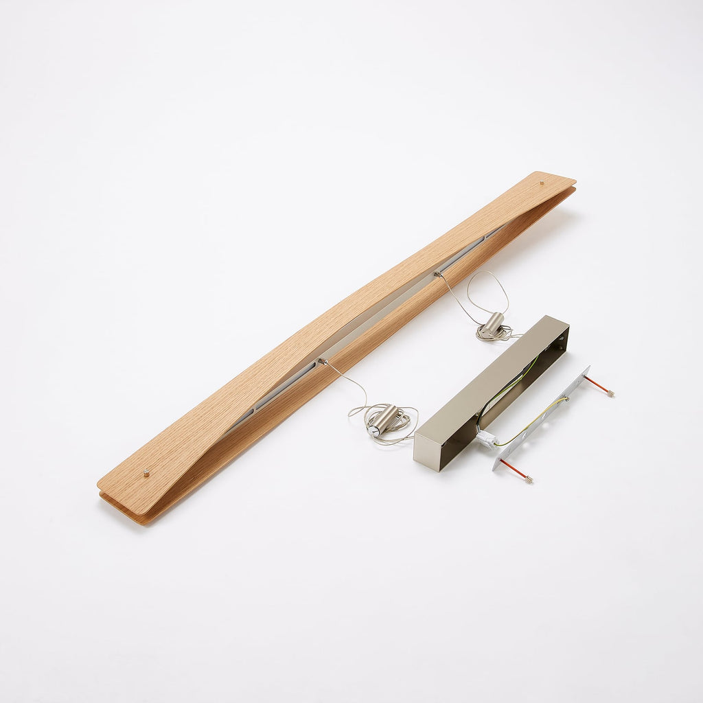 LED pendellampe Lian eik høydejusterbar dimbar 118 cm med nikkelfinish