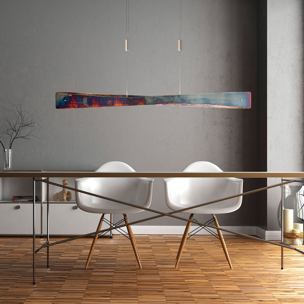 LED pendellampe Lian gull oksidert detalj