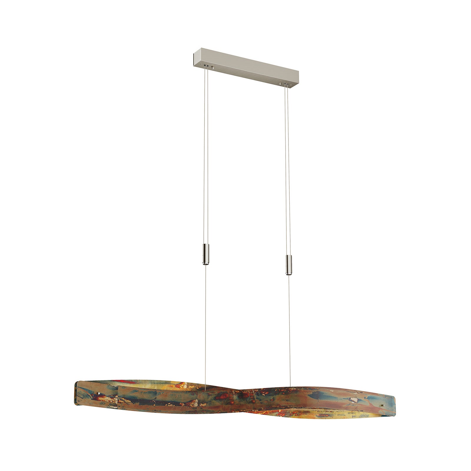 LED pendellampe Lian oksidert aluminium dimbar 119 cm montert i rom