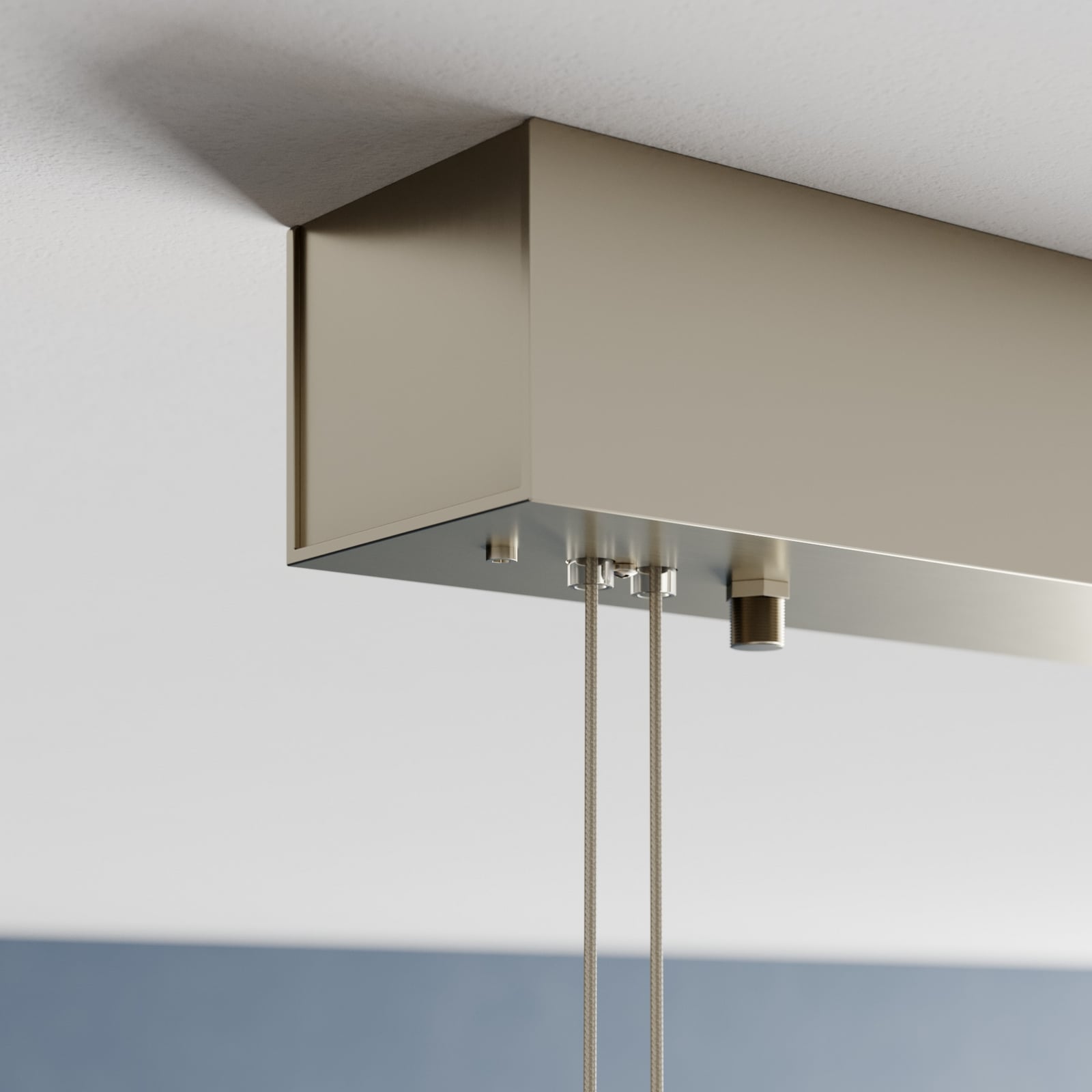 LED pendellampe Lian oksidert aluminium dimbar 119 cm nærbilde av lampe