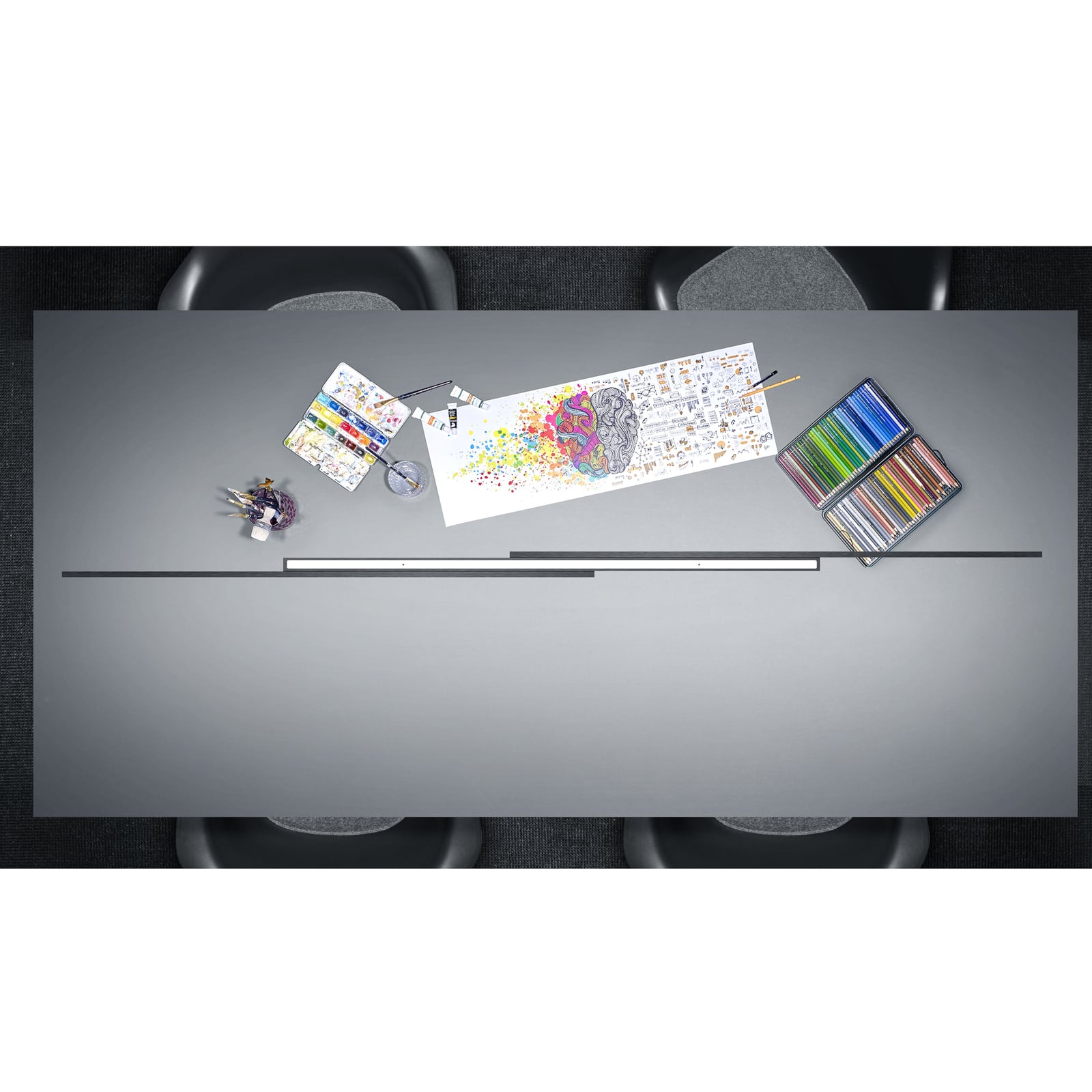 LED pendellampe Lightline V3 opp/ned dimbar aluminium emballasje