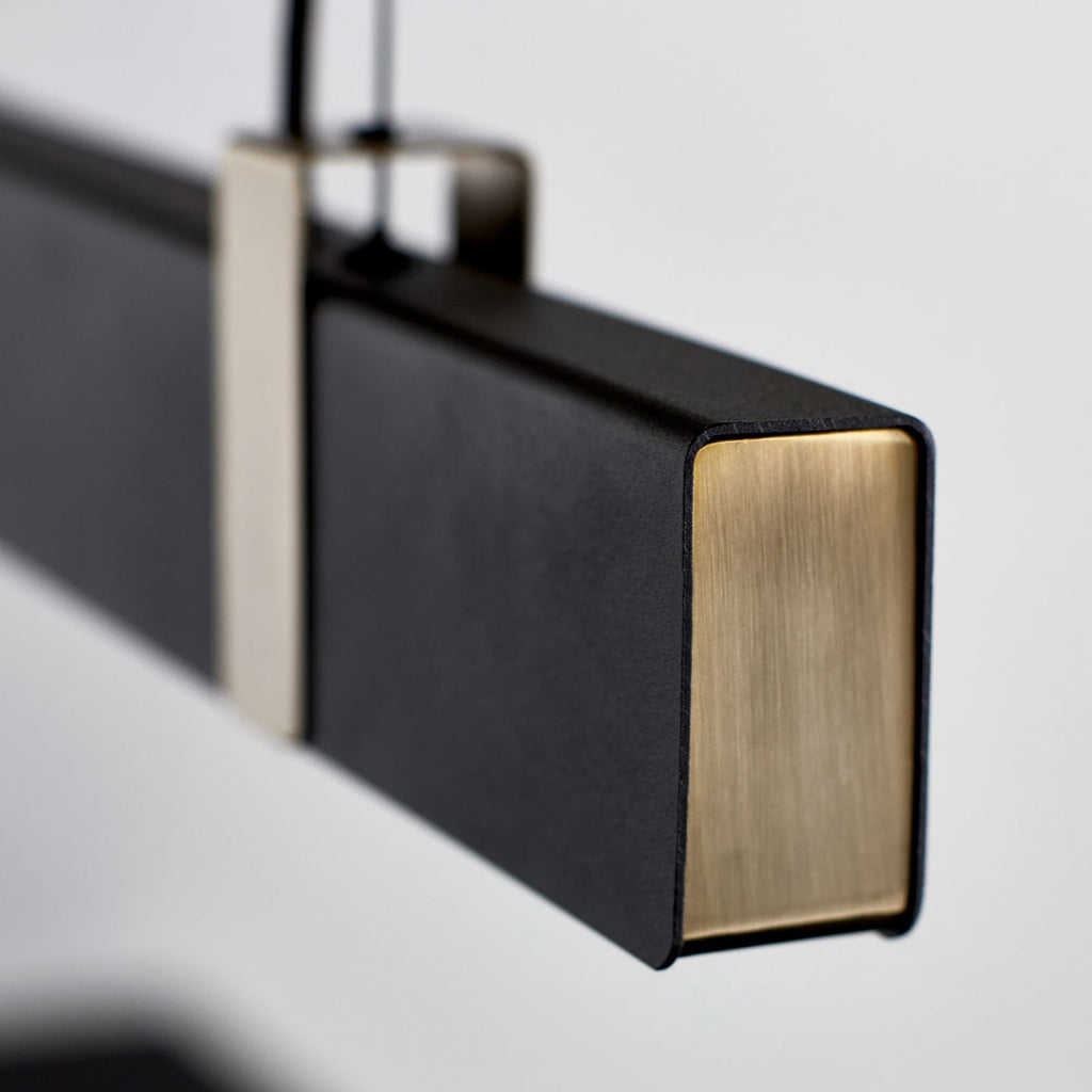 Nærbilde av LED pendellampe Lilt svart dimbar 115 cm 27W