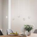 LED pendellampe Lini 5-lys hvit dimbar 110 cm forfra