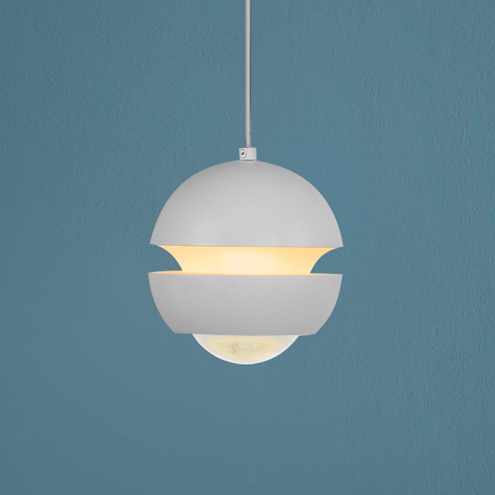 LED pendellampe Lini kuleformet hvit Ø10 cm 3000K forfra
