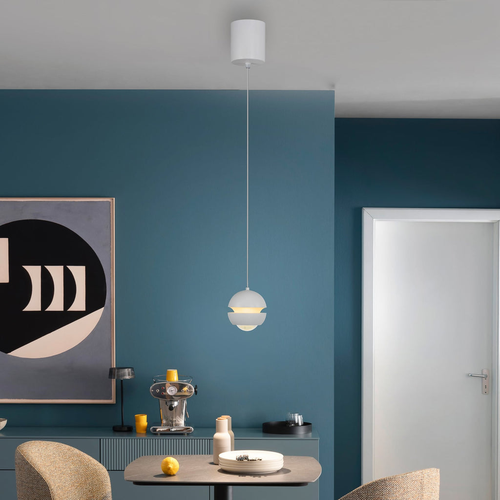 LED pendellampe Lini kuleformet hvit Ø10 cm 3000K bakside