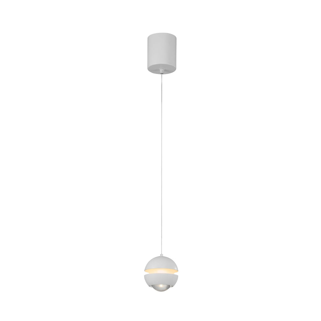 LED pendellampe Lini kuleformet hvit Ø10 cm 3000K montert i rom