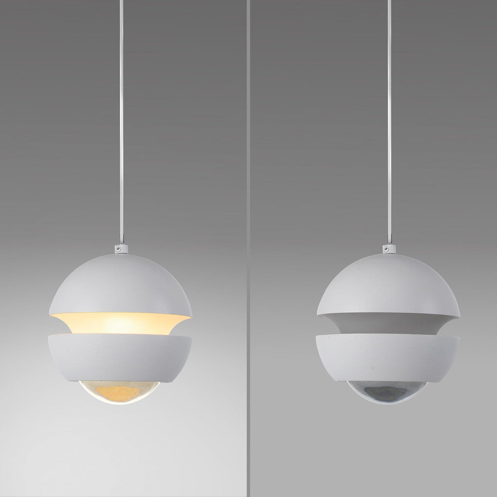 LED pendellampe Lini kuleformet hvit Ø10 cm 3000K lysdetalj
