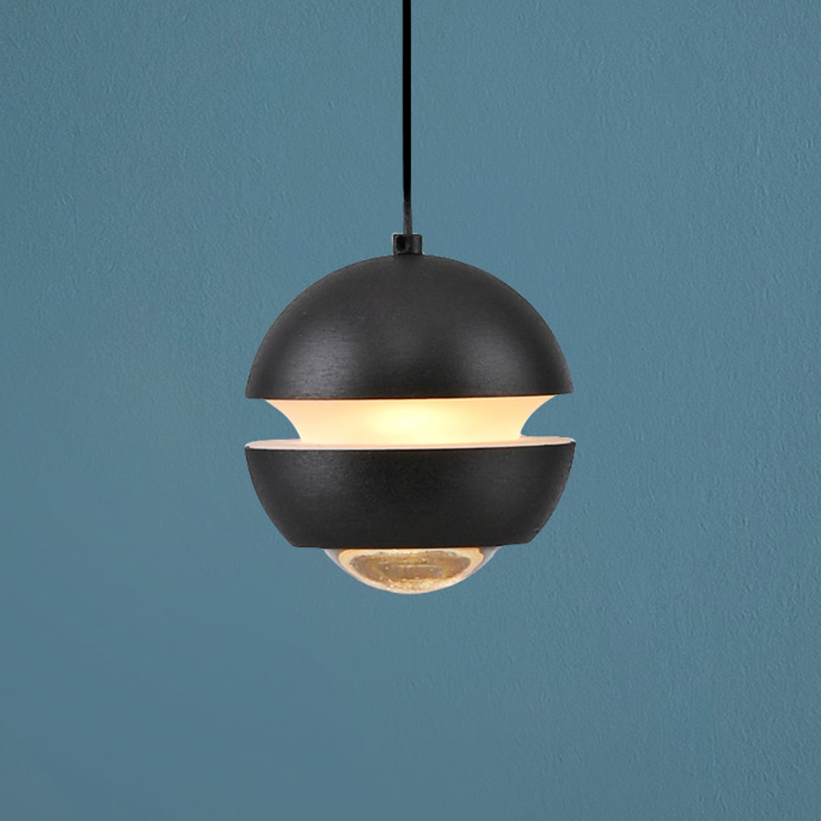 LED pendellampe Lini kuleformet svart Ø10 cm 3000K forfra