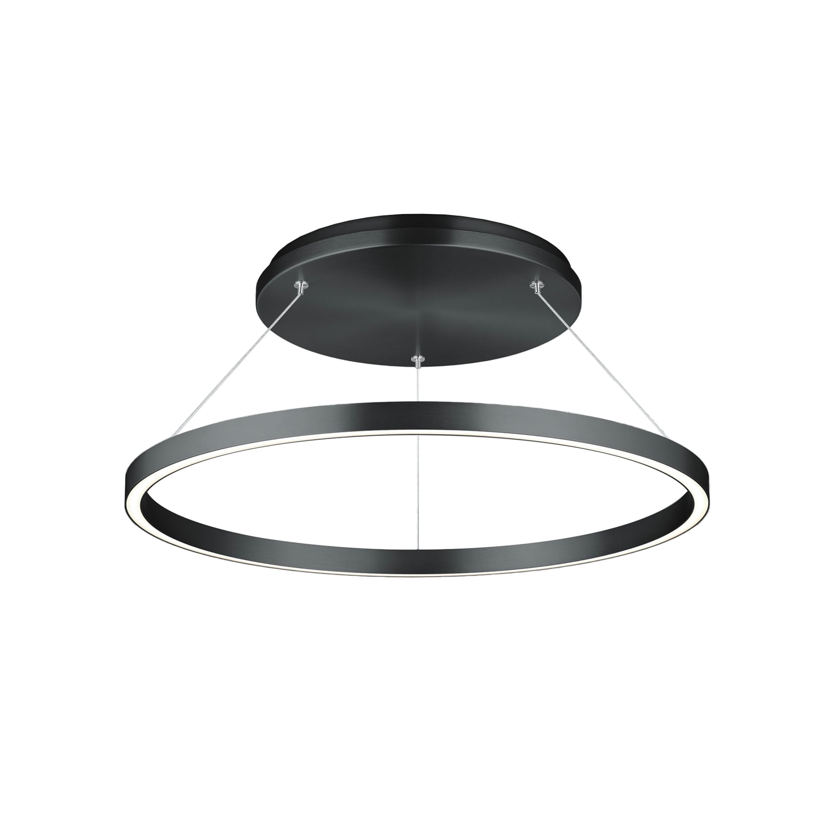 LED pendellampe Lisa-D ringformet dimbar med fjernkontroll Ø60 cm forfra