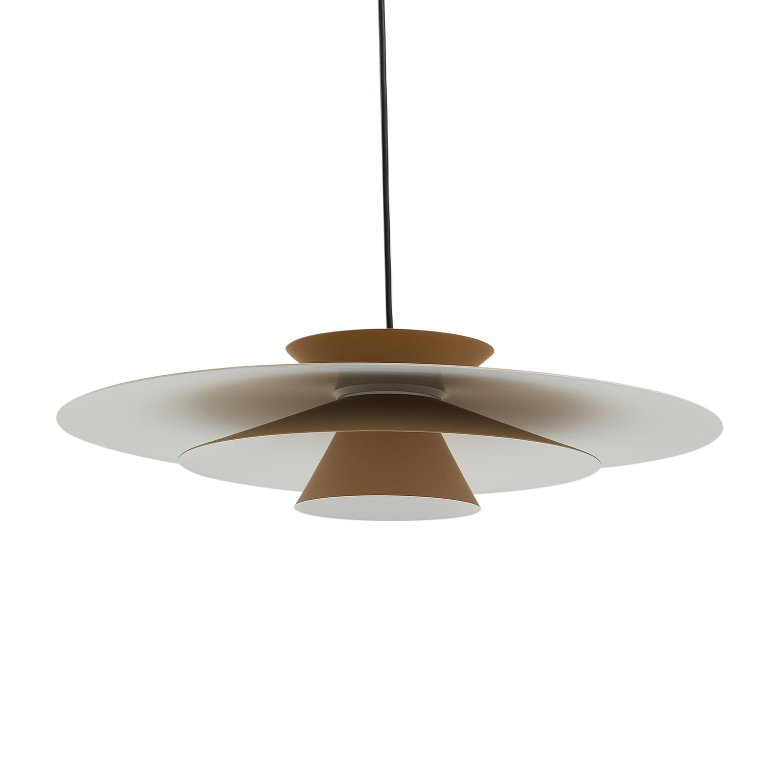 LED pendellampe Livie dimbar beige aluminium oppheng