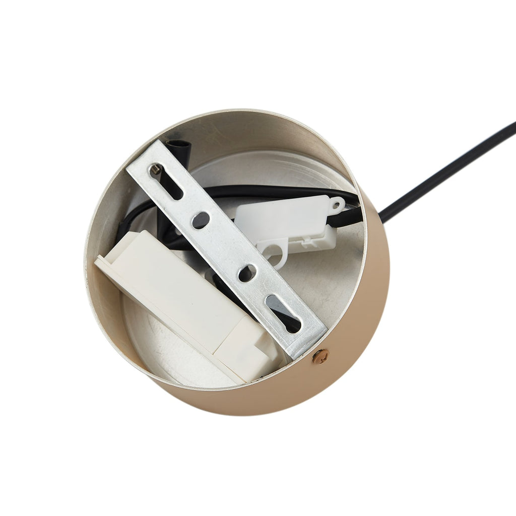LED pendellampe Livie dimbar beige aluminium veggbryter