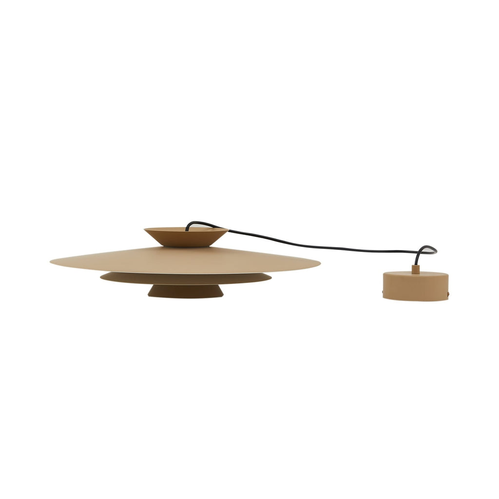 LED pendellampe Livie dimbar beige aluminium sideprofil