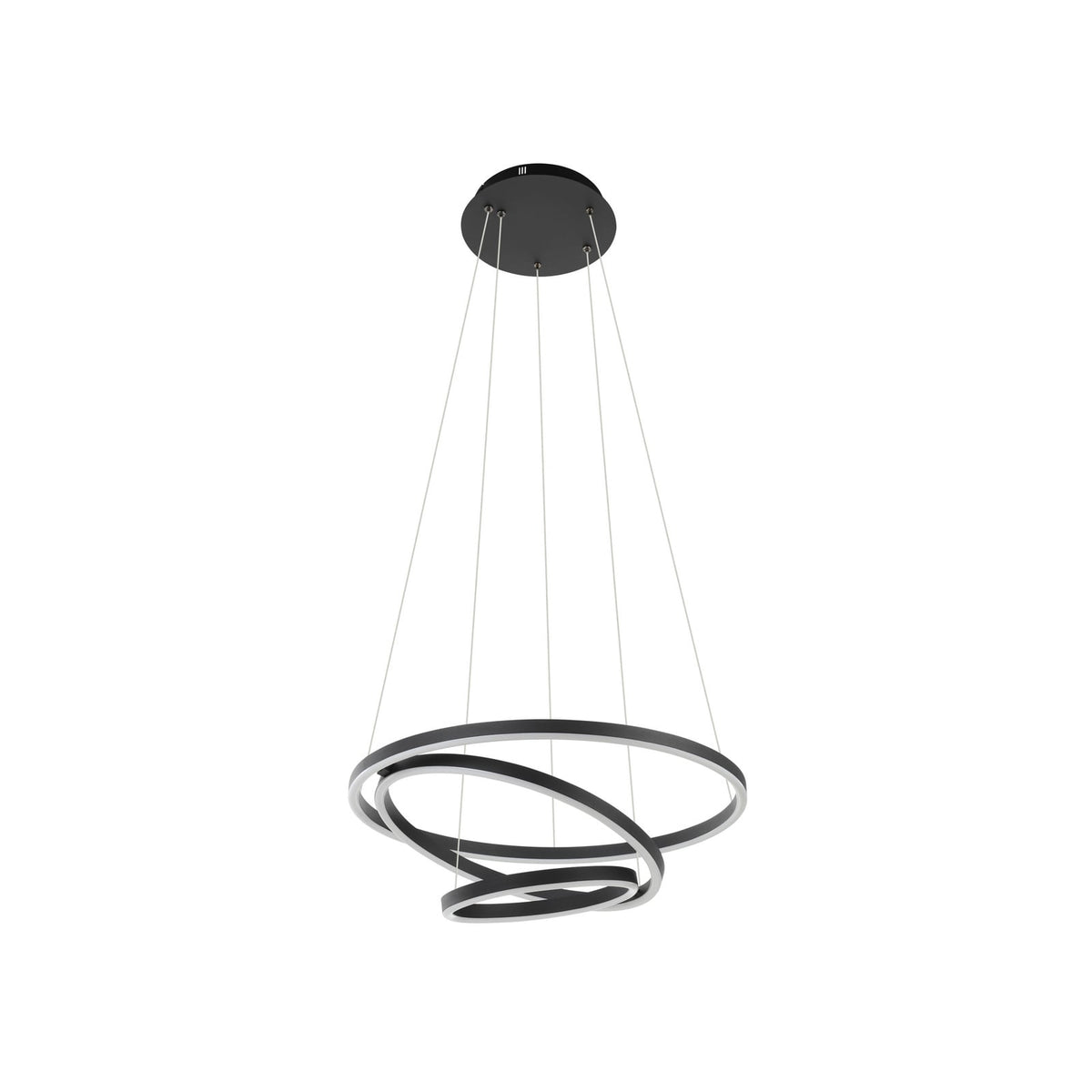 Nærbilde av LED pendellampe Lobinero-Z 3-rings dimbar CCT Ø58 cm Zigbee ring