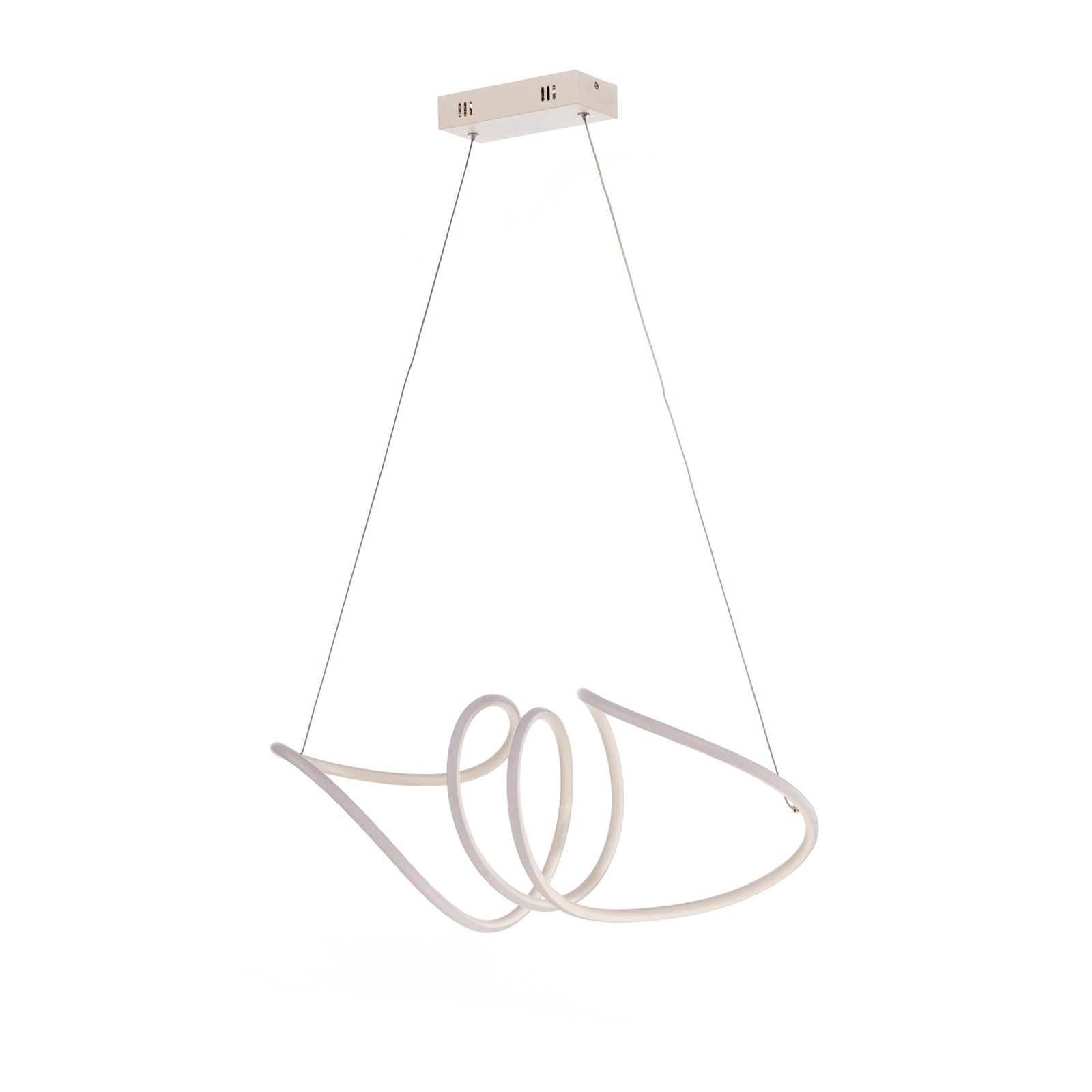 Montert LED pendellampe Loca hvit plast 56W 70 cm nøytralhvit i rom