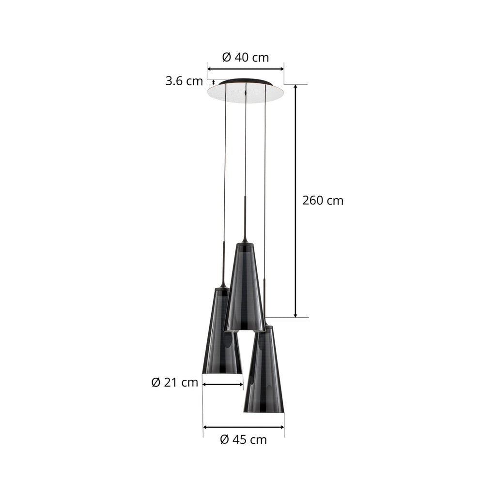 LED pendellampe Look at Me 21 3-lys dimbar lysdetalj