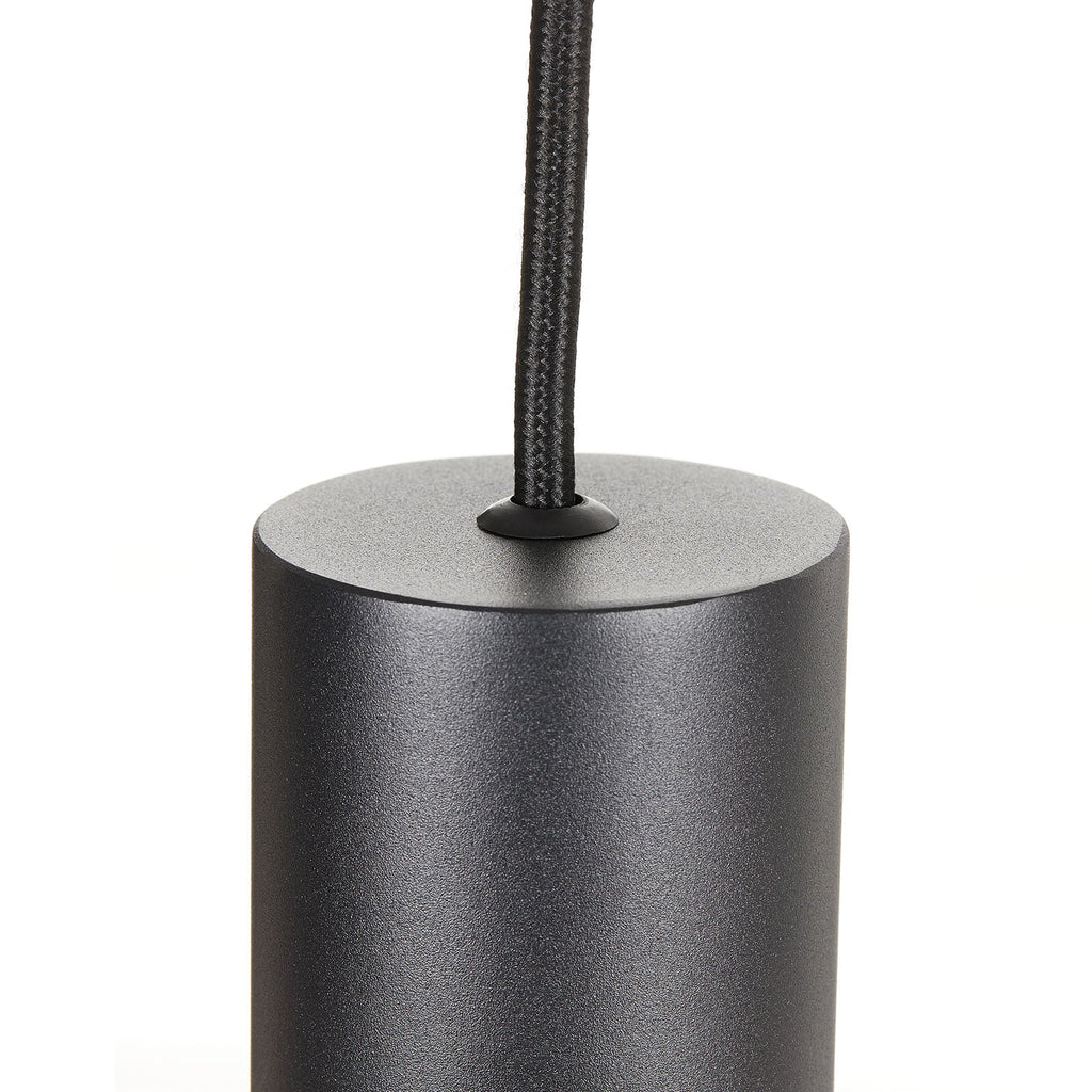 LED pendellampe Look sylinder svart Ø6 cm GU10 7W - Ideallux