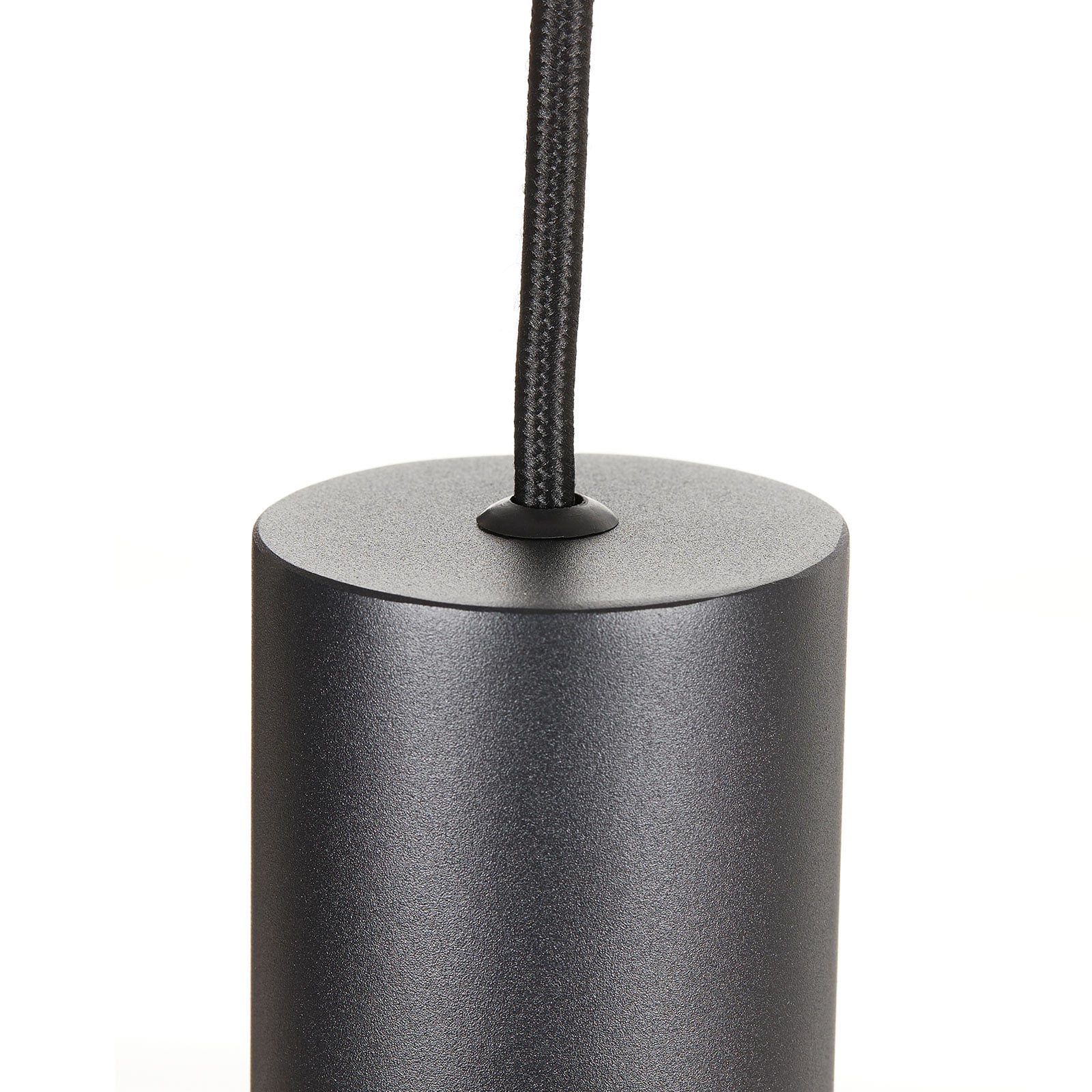 LED pendellampe Look sylinder svart Ø6 cm GU10 7W - Ideallux