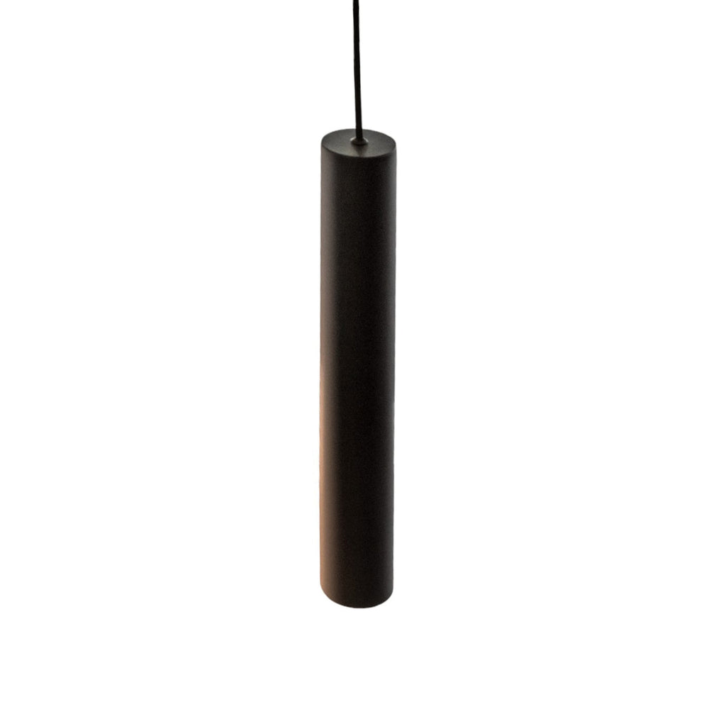 LED pendellampe Look sylinder svart Ø6 cm foran